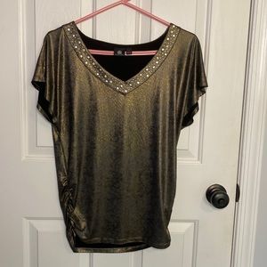 Rock & Republic Metallic Top